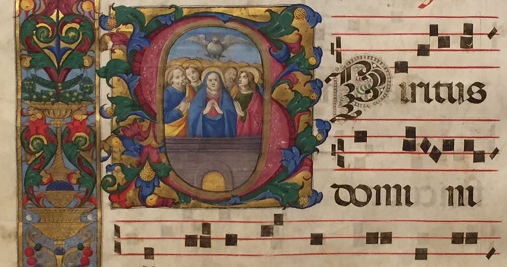 A Superb Illuminated Renaissance Manuscript Leaf