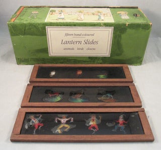 FIFTEEN HAND-COLOURED LANTERN SLIDES, ANIMALS, BIRDS, CLOWNS.