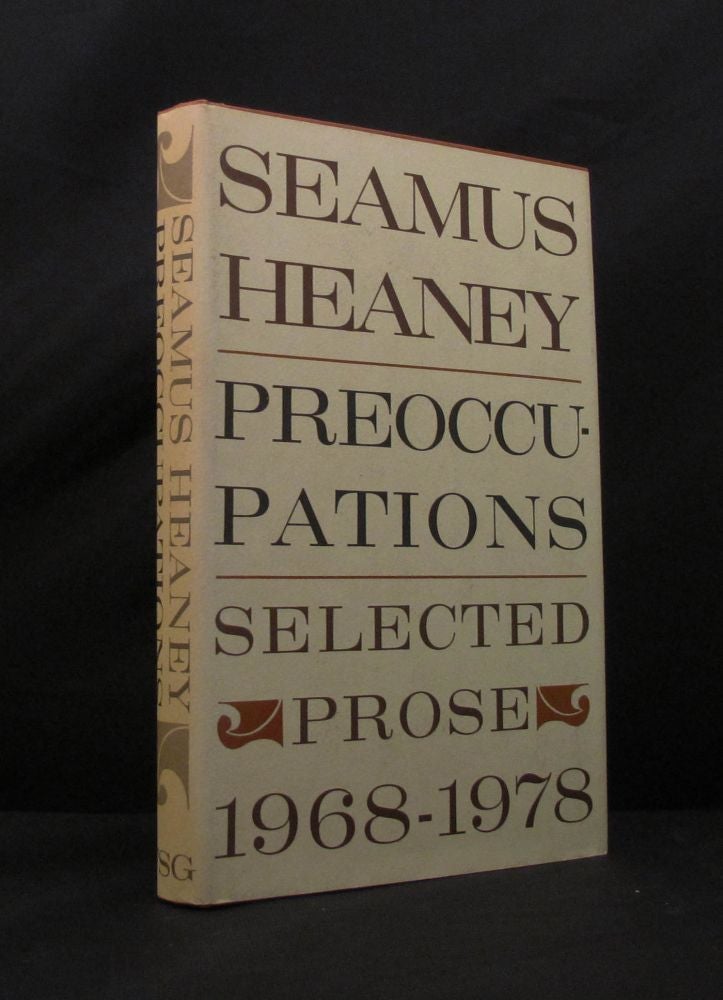 Item #20036 PREOCCUPATIONS. Selected Prose 1968-1978. Seamus Heaney