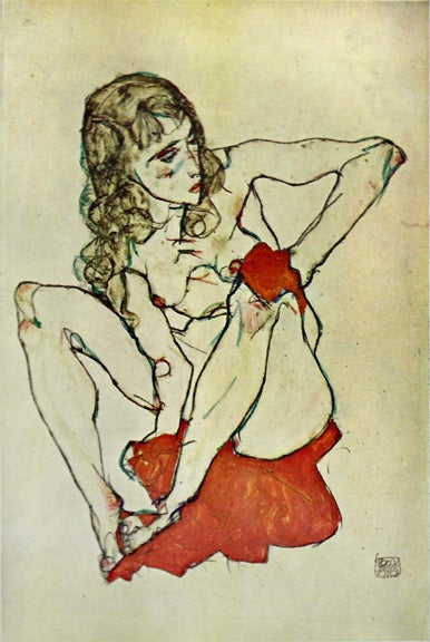 Item #22948 EGON SCHIELE (1890-1918) Watercolors. Egon Schiele