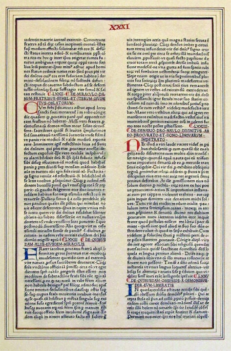 Item #23690 [A Single Leaf from. Incunabula Leaf, Vincent of Beavais