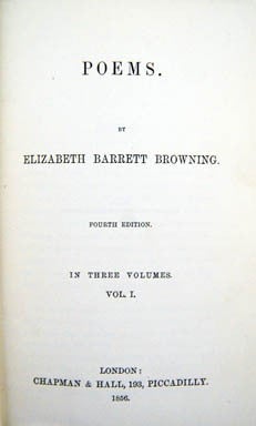 Item #24418 POEMS. Elizabeth Barrett Browning