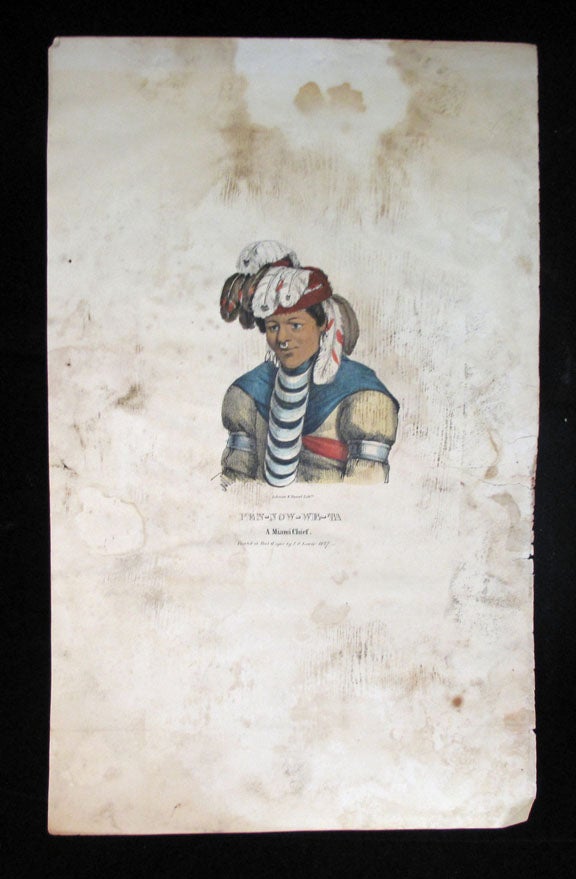 Item #24712 [Plate] PEN-NOW-WE-TA, A Miami. Native Americans, James Otto Lewis
