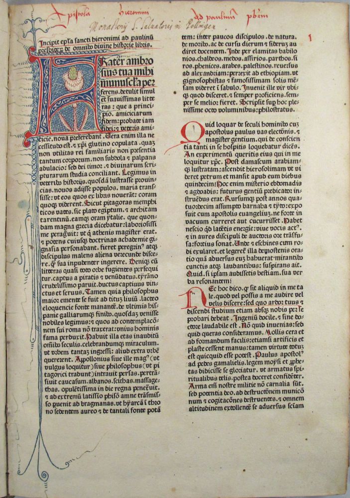 Item #25127 BIBLIA LATINA [With the tractate of Menardus Monachus]. in Latin Bible.