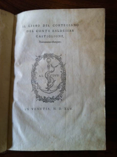 Item #25180 Il libro del Cortegiano, Nuovamente Ristampato. Conte Baldassarre Castiglione.