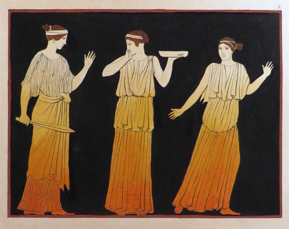Item #26547 [An Original Hand-Coloured Aquatint. Antiquities, Art Prints, Sir William Hamilton
