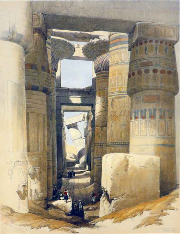 Item #26557 KARNAC [a View Looking. David Roberts, Egypt