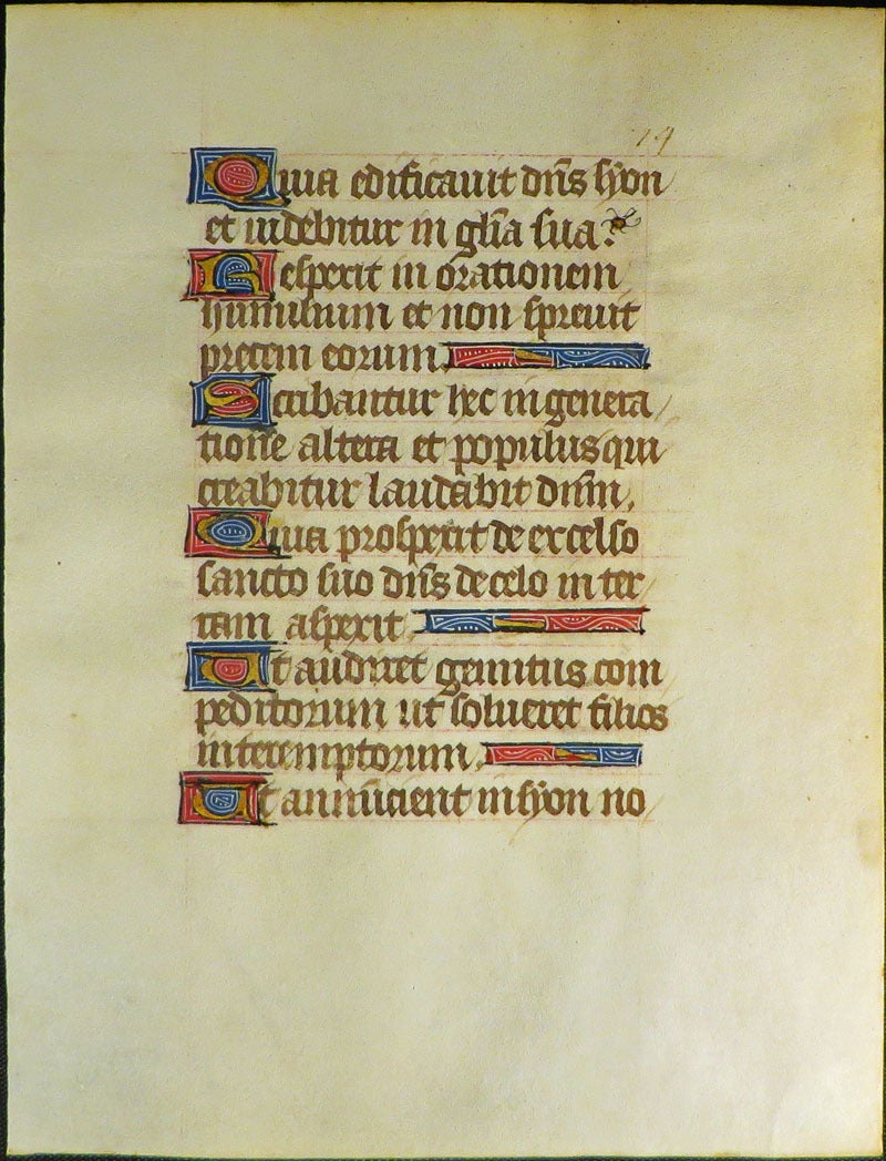 An Illuminated leaf from a Book of the Hours | 15th Century Medieval ...