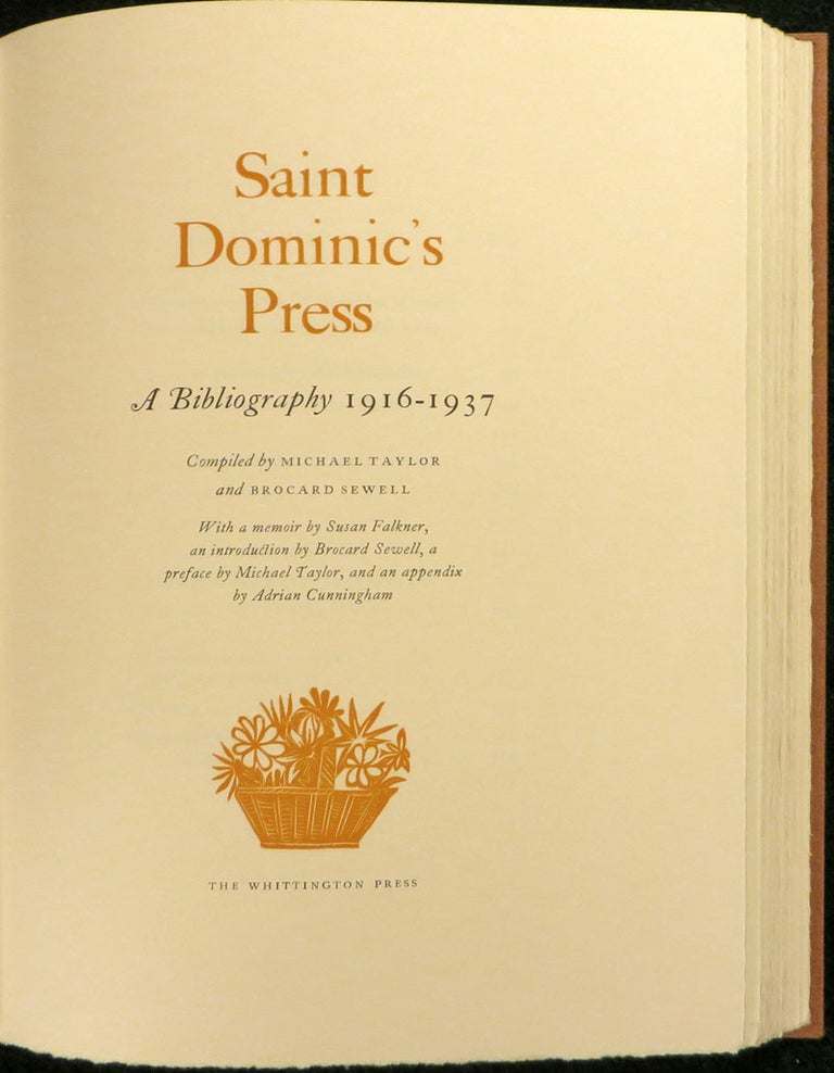 Item #28177 SAINT DOMINIC'S PRESS A. Fine Press, Private Press, Michael Taylor, Brocard Sewell