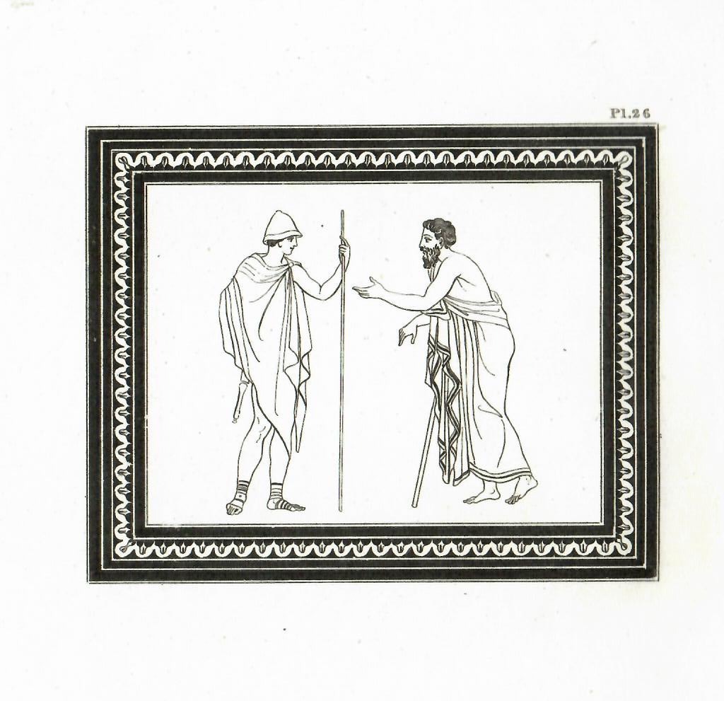 Item #29151 [An Original Engraving From] SIR WILLIAM HAMILTON'S OUTLINES FROM THE FIGURES AND COMPOSITIONS UPON THE Greek, Roman, AND ETRUSCAN VASES. Antiquities, Art Prints, Sir William Hamilton.