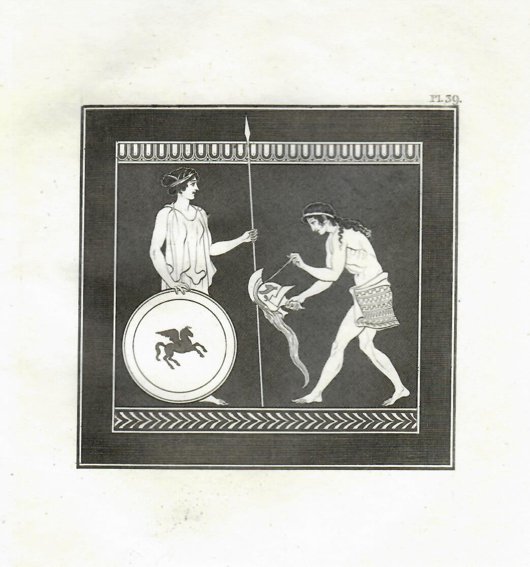 Item #29153 [An Original Engraving From] SIR WILLIAM HAMILTON'S OUTLINES FROM THE FIGURES AND COMPOSITIONS UPON THE Greek, Roman, AND ETRUSCAN VASES. Antiquities, Art Prints, Sir William Hamilton.