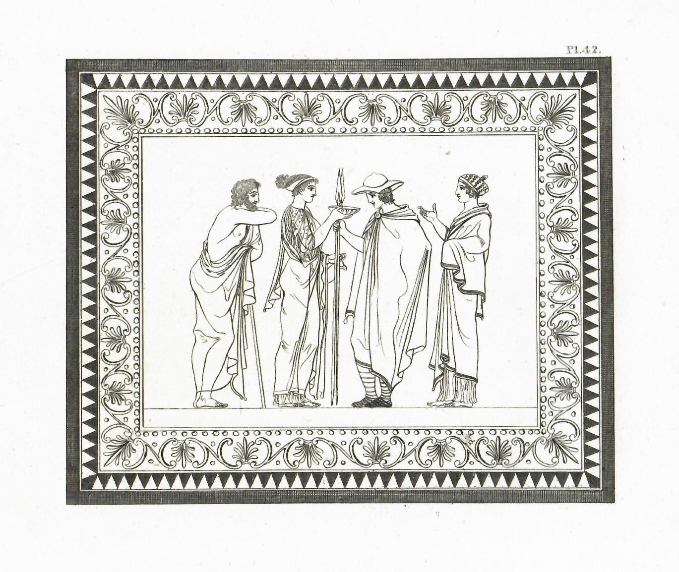 Item #29158 [An Original Engraving From] SIR WILLIAM HAMILTON'S OUTLINES FROM THE FIGURES AND COMPOSITIONS UPON THE Greek, Roman, AND ETRUSCAN VASES. Antiquities, Art Prints, Sir William Hamilton.