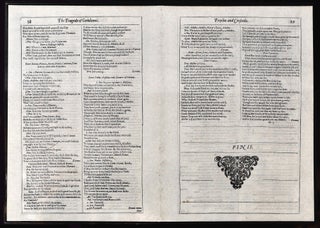 AN ORIGINAL BIFOLIUM FROM THE 1632 SECOND FOLIO. [Including the title-page from] "The Tragedy of Coriolanus".