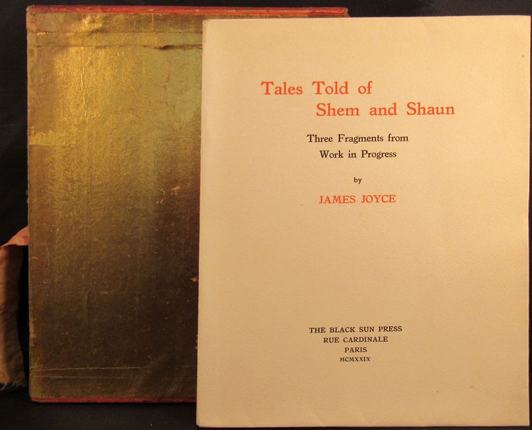 Item #29728 TALES TOLD OF SHEM. James Joyce, Brancusi illust