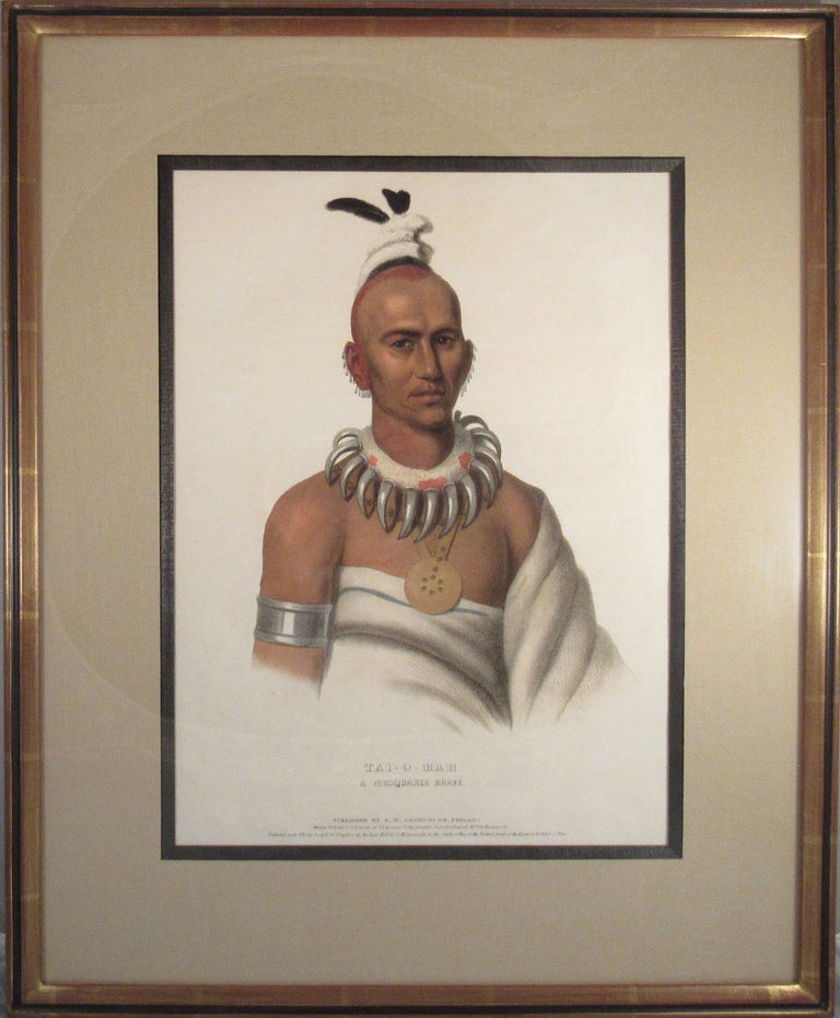 Item #29823 [Plate] TAI-O-MAH, A Musquakee. Native American, Thomas L. McKenney, James Hall