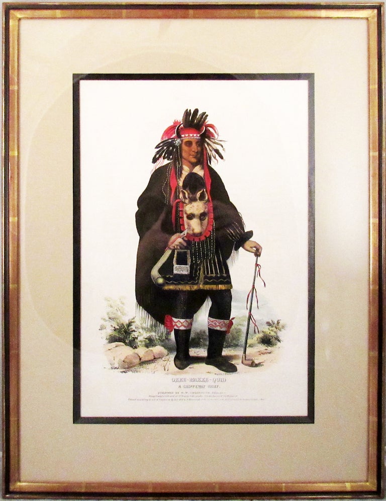 Item #29825 [Plate] OKEE-MAKEE-QUID. A Chippeway. Native American, Thomas L. McKenney, James Hall