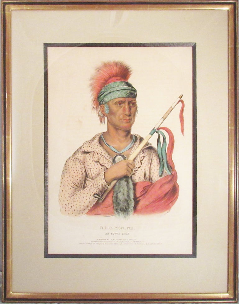 Item #29827 [Plate] NE-O-MON-ME, An Ioway. Native American, Thomas L. McKenney, James Hall