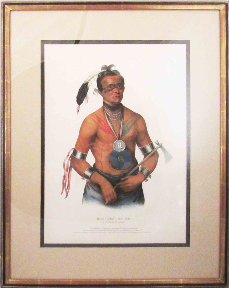 Item #29828 [Plate] HOO-WAN-NE-KA, A Winnebago. Native American, Thomas L. McKenney, James Hall