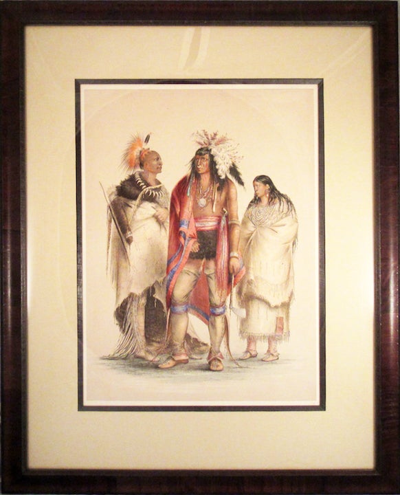 Item #29835 NORTH AMERICAN INDIANS [Hand-colored lithograph plate from] Catlin's North American Indian Portfolio. George Catlin.