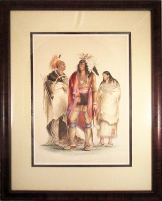 NORTH AMERICAN INDIANS [Hand-colored lithograph plate from] Catlin's North American Indian Portfolio