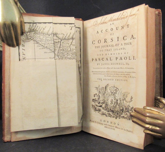 Item #30119 AN ACCOUNT OF CORSICA. James Boswell