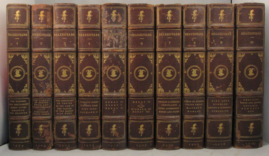 Item #31872 THE WORKS OF WILLIAM SHAKESPEARE. Shakespeare Head Press, William Shakespeare.