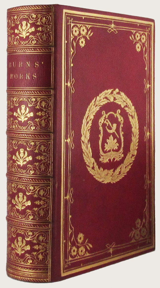 Item #32958 THE WORKS OF ROBERT BURNS. With Life by Allan Cunningham and Notes by Gilbert Burns, Lord Byron, etc. Robert Burns.