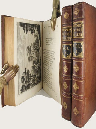 THE FAERIE QUEENE. With an exact Collation of the Two Original Editions, Published by Himself at London in Quarto; the Former containing the first Three Books printed in 1590, and the Latter the Six Books in 1596. To which are now added, A new Life of the Author [by Thomas Birch], and Also A Glossary. Adorn'd with thirty-two Copper-Plates, from the Original Drawings of the late W. Kent, Esq; Architect and principal Painter to his Majesty. [With,] Two Cantos of Mutabilitie: Which, Both for Forme and Matter, appeare to be a parcell of some following Booke of the Faerie Queene, under The Legend of Constancie. First Printed in the Edition at London 1609, in fol.