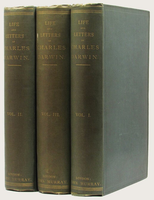 Item #34482 THE LIFE AND LETTERS OF CHARLES DARWIN, Including. Charles Darwin