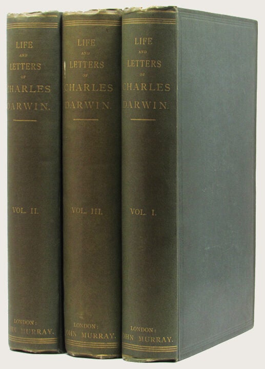 Item #34482 THE LIFE AND LETTERS OF CHARLES DARWIN, Including. Charles Darwin
